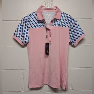 Maelreg Women's Pink Golf Performance Polo Shirt XS New